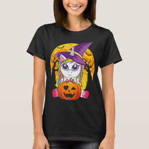 Camiseta Presentes Divertidos de Halloween Retrô Garota Uni
