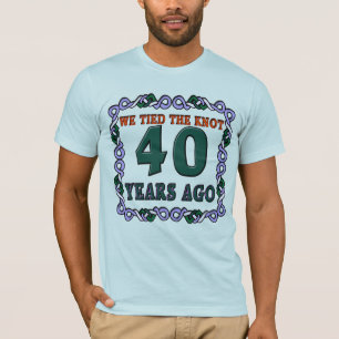 Camiseta Presentes do 40º aniversário de casamento