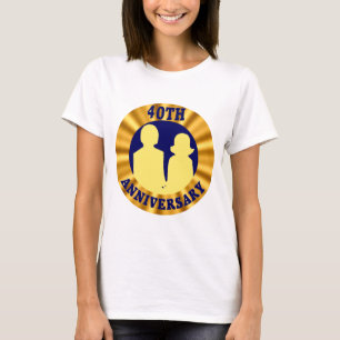 Camiseta Presentes do 40º aniversário de casamento