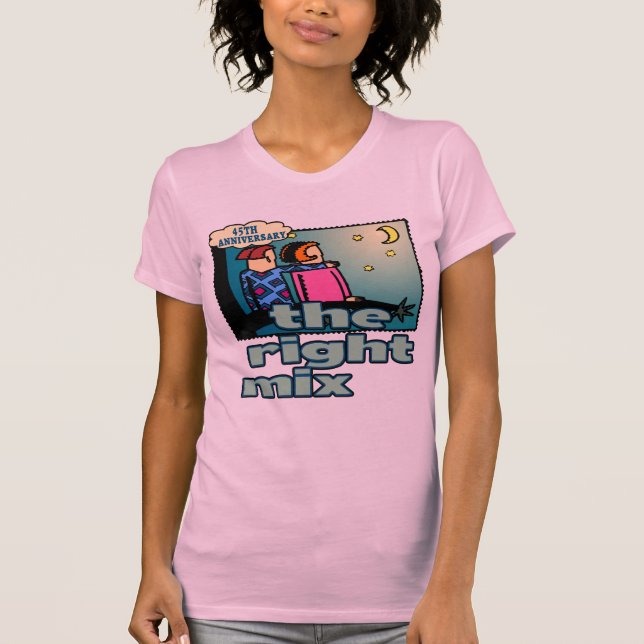 Camiseta Presentes do 45º aniversário de casamento (Frente)