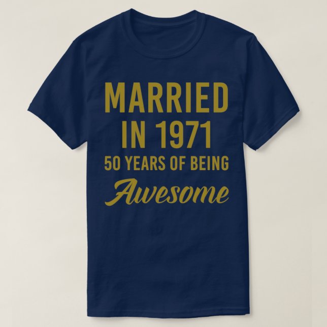 Camiseta Presentes do 50º aniversário de casamento para Cas (Frente do Design)