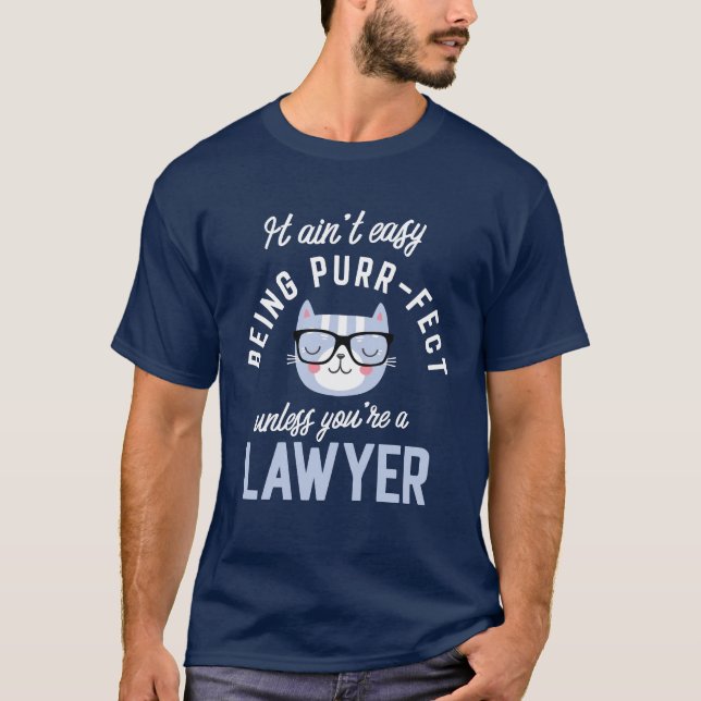 Camiseta Presentes do Advogado Purr-Fect Cat Lover (Frente)
