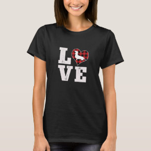 Camiseta Presentes do Amor Dachshund Amante do Cão Plaid Bú