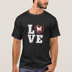 Camiseta Presentes do Amor Husky Amante do Cão Plaid Búfalo