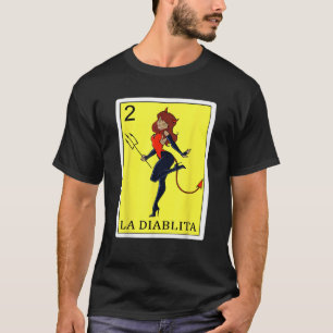 Camiseta Presentes do Bingo Mexicano Espanhol para Diablita