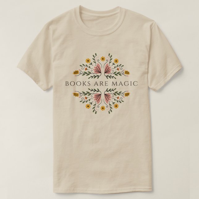 Camiseta Presentes do Dia das Mães Mágicos e Literários (Frente do Design)