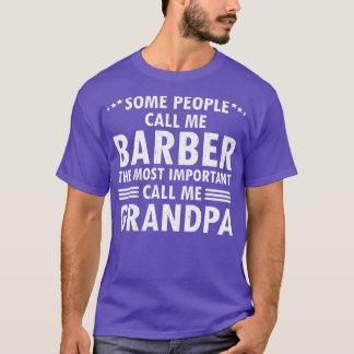 Camiseta Presentes do Dia de os pais Barber Grandpa