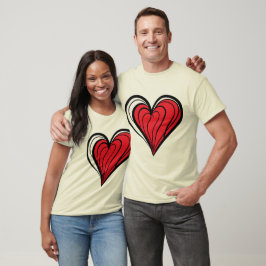 Camiseta Presentes do Dia dos Namorados - Coração Vermelho