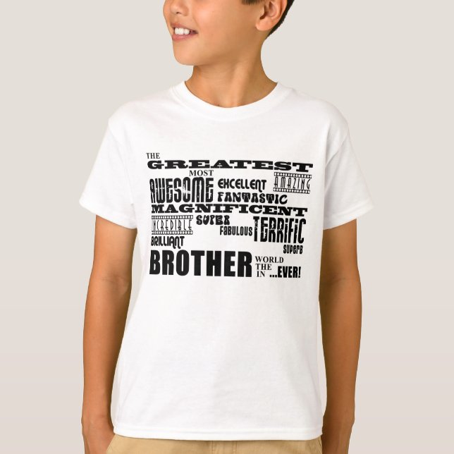 Camiseta Presentes do divertimento para irmãos: O grande (Frente)