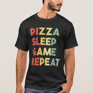 Camiseta Presentes do jogador de vídeo repetitivo para Pizz