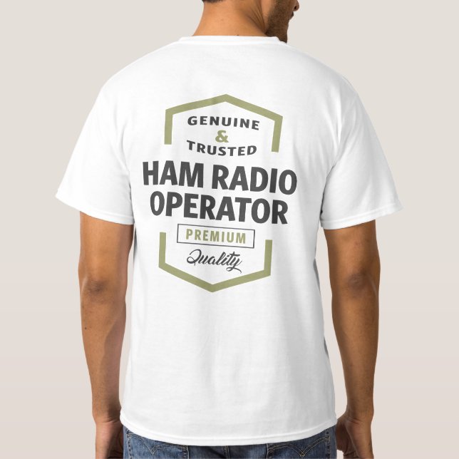 Camiseta Presentes do logotipo do operador de rádio HAM. (Verso)