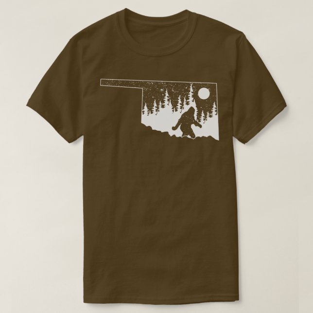 Camiseta Presentes do Mapa do Estado de Oklahoma (Frente do Design)