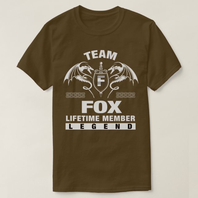 Camiseta Presentes do Membro de Vida da Equipe FOX (Frente do Design)