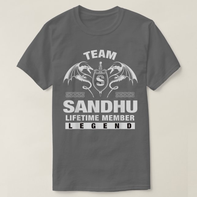 Camiseta Presentes do Membro de Vida da Equipe SANDHU (Frente do Design)