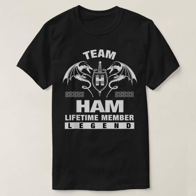 Camiseta Presentes do Membro de Vida do Team HAM (Frente do Design)