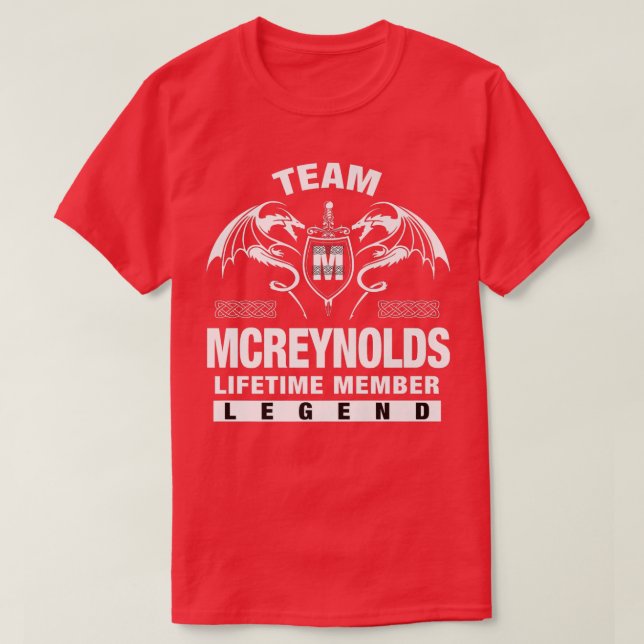 Camiseta Presentes do Membro de Vida do Team MCREYNOLDS (Frente do Design)