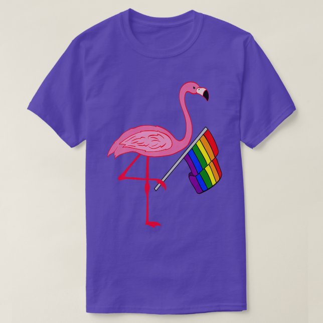 Camiseta Presentes do mês do orgulho LGBT Flamingo, cor-de- (Frente do Design)