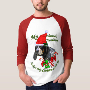 Camiseta Presentes do Natal do Coonhound de Bluetick