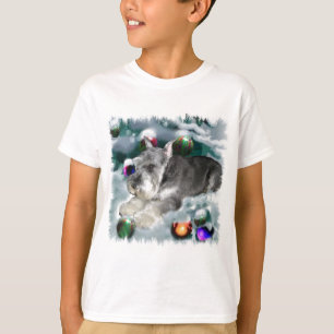 Camiseta Presentes do Natal do Schnauzer diminuto