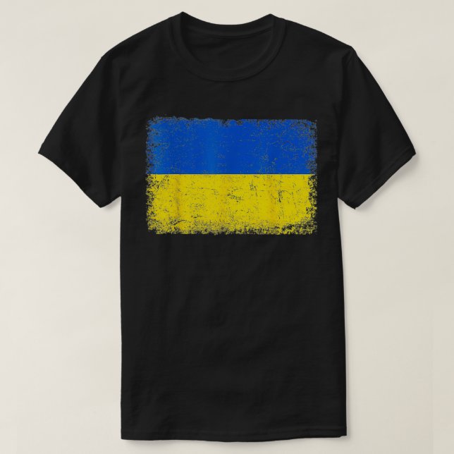 Camiseta Presentes do Orgulho de Bandeira ucraniano na Vint (Frente do Design)