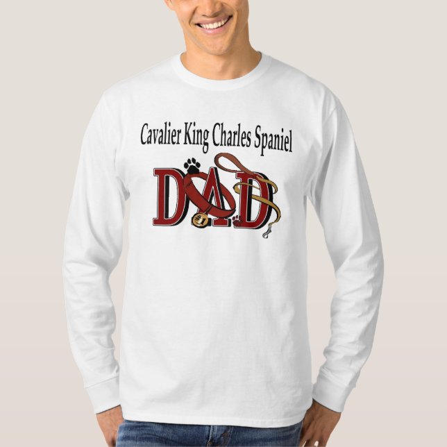 Camiseta Presentes do PAI Cavalier King Charles Spaniel (Frente)