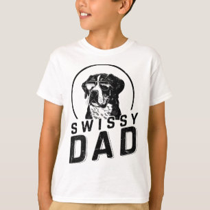 Camiseta Presentes do Papai Suíço Proprietário de Cachorro 