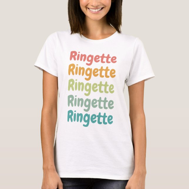 Camiseta Presentes do Retro Ringette Retro Ringette em Cute (Frente)