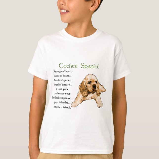 Camiseta Presentes dos amantes de cocker spaniel (Frente)