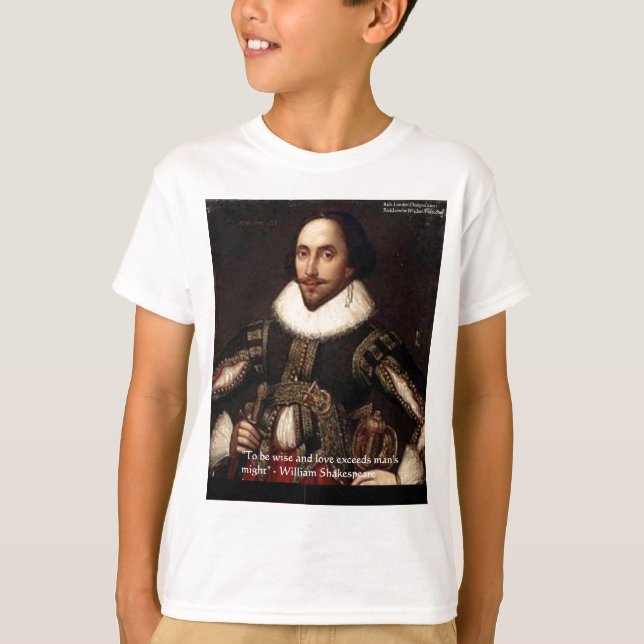 Camiseta Presentes e Cartões com Citação de Shakespeare "Am (Frente)