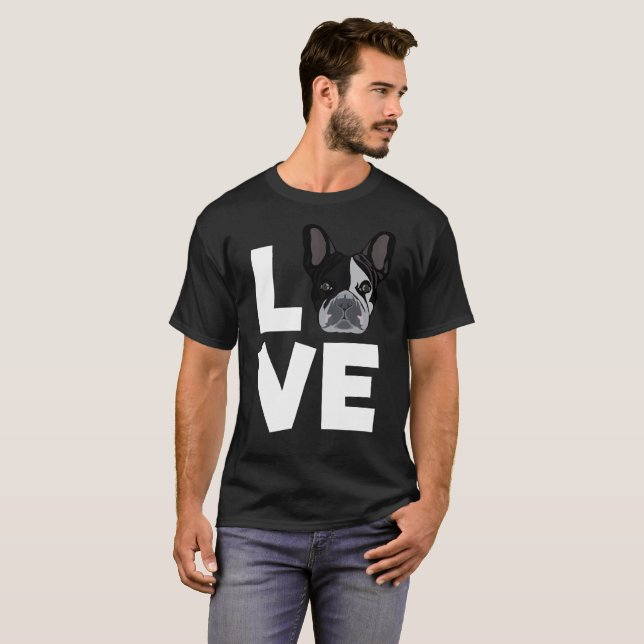 Camiseta Presentes e roupa dos amantes do cão de Boston (Frente Completa)