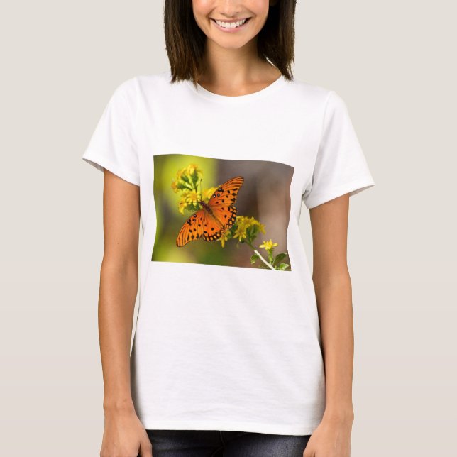 Camiseta Presentes e Roupas da Borboleta Fritillary Gulf (Frente)