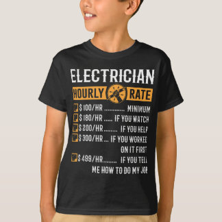 Camiseta Presentes Eletrônicos Engraçados - Taxa Horária El