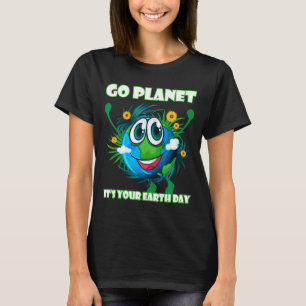 Camiseta Presentes Engraçados Amantes da Terra Vá Planeta É