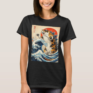 Camiseta Presentes engraçados do gato da arte japonesa do C