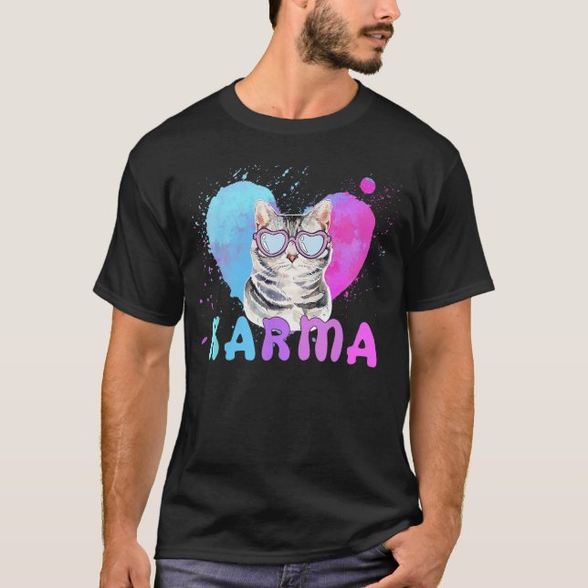 Camiseta Presentes engraçados em forma de coração de gato p (Frente)