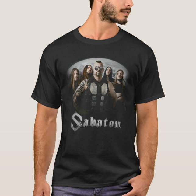 Camiseta Presentes Engraçados Para Banda Sabaton Retro Vint (Frente)