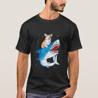 Camiseta Presentes Espaciais para Amantes de Cães Corgi Mon