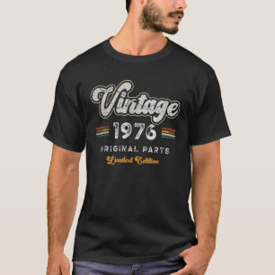 Camiseta Presentes Feitos em 1976 Aniversário 50 Anos de Id