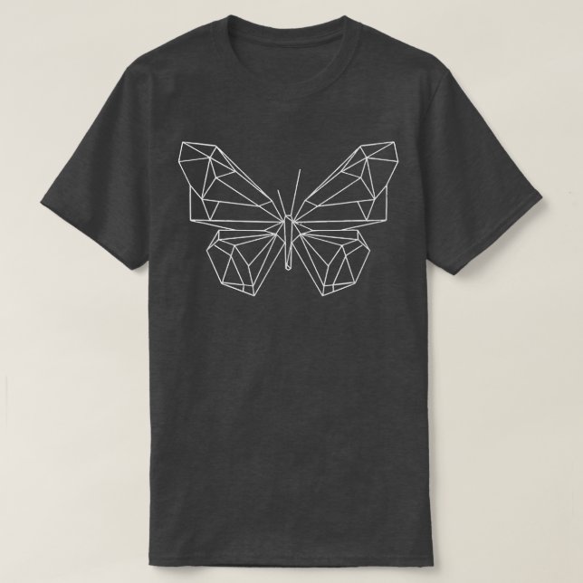 Camiseta Presentes Geométricos de Cuta de Borboleta (Frente do Design)
