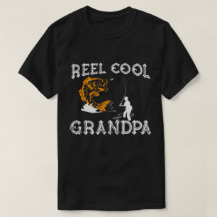 Camiseta Presentes legal da pesca do vovô do carretel