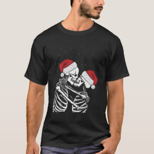Camiseta Presentes Legal na neve do Casal Santa Hat com bei