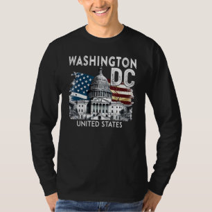 Camiseta Presentes Lembranças Homens Washington DC Capitol