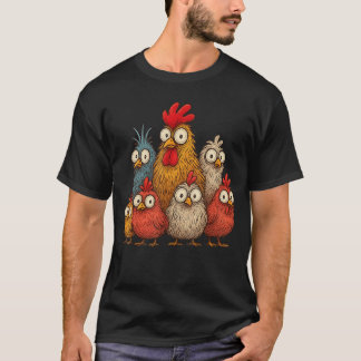 Camiseta Presentes Loucos de Frango para Homens Mulheres Cr