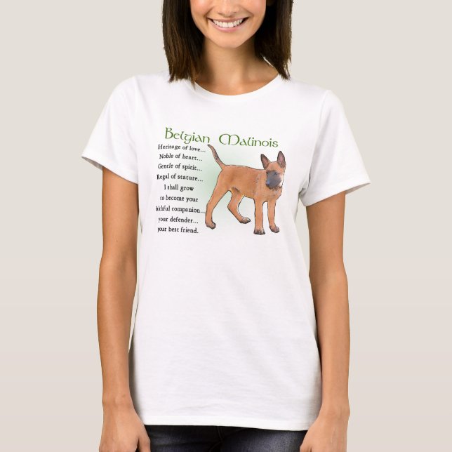 Camiseta Presentes Malinois belgas (Frente)