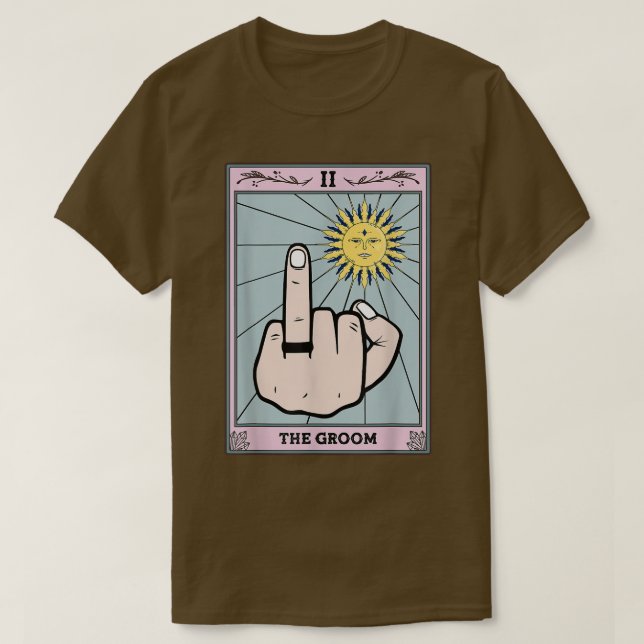 Camiseta Presentes Masculinos Tarot Card Fofos Noivo Desped (Frente do Design)