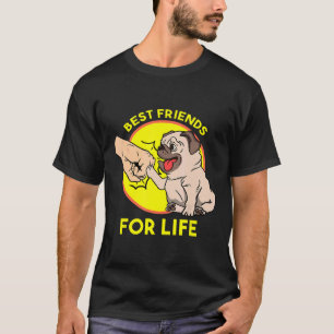 Camiseta Presentes Melhores Amigos dos Pugs para a Vida Don