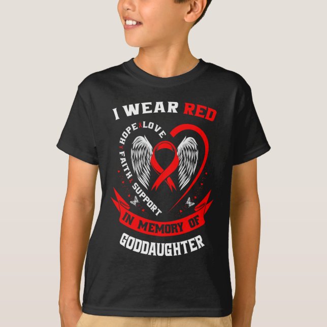 Camiseta Presentes Memoriais Por Perda De Doença Cardíaca D (Frente)