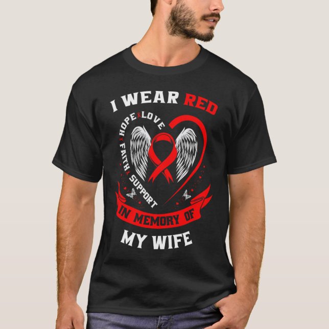 Camiseta Presentes Memoriais Por Perda De Doença Cardíaca E (Frente)