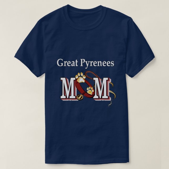 Camiseta Presentes MOM de Pirenéus excelentes (Frente do Design)