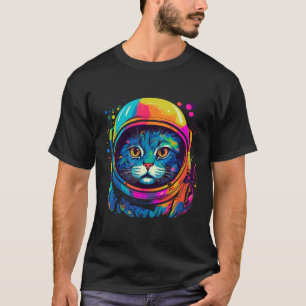 Camiseta Presentes no Espaço Gato Mãe Pai Gato Homens Mulhe